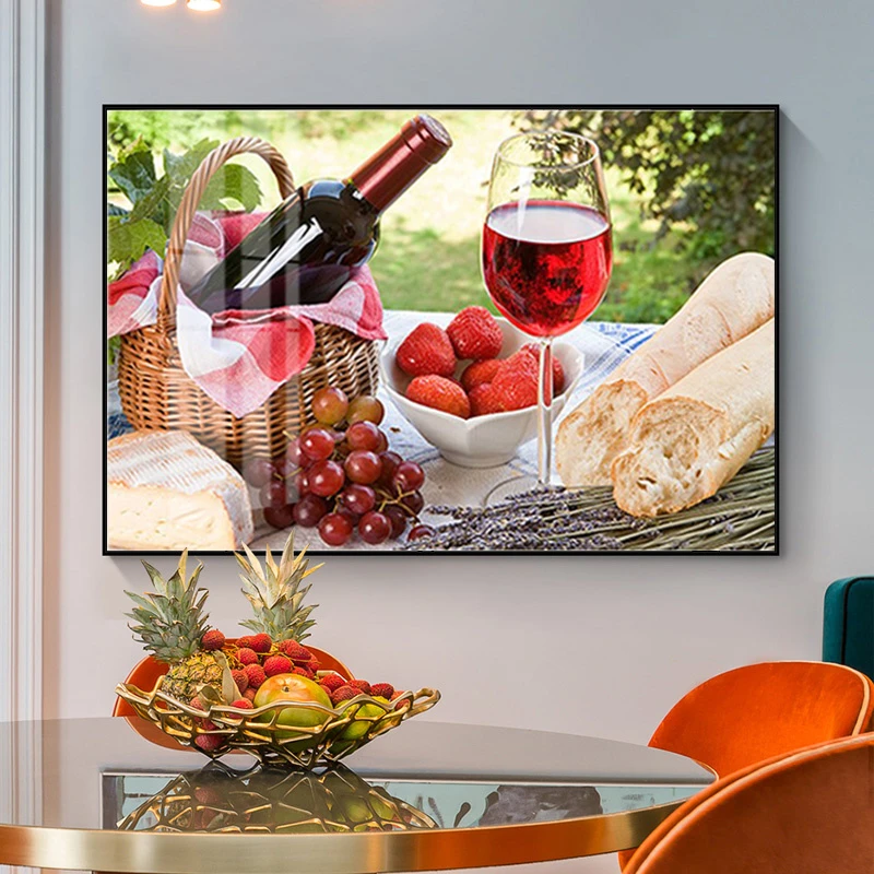 2024新款红酒野餐餐厅满绣十字绣