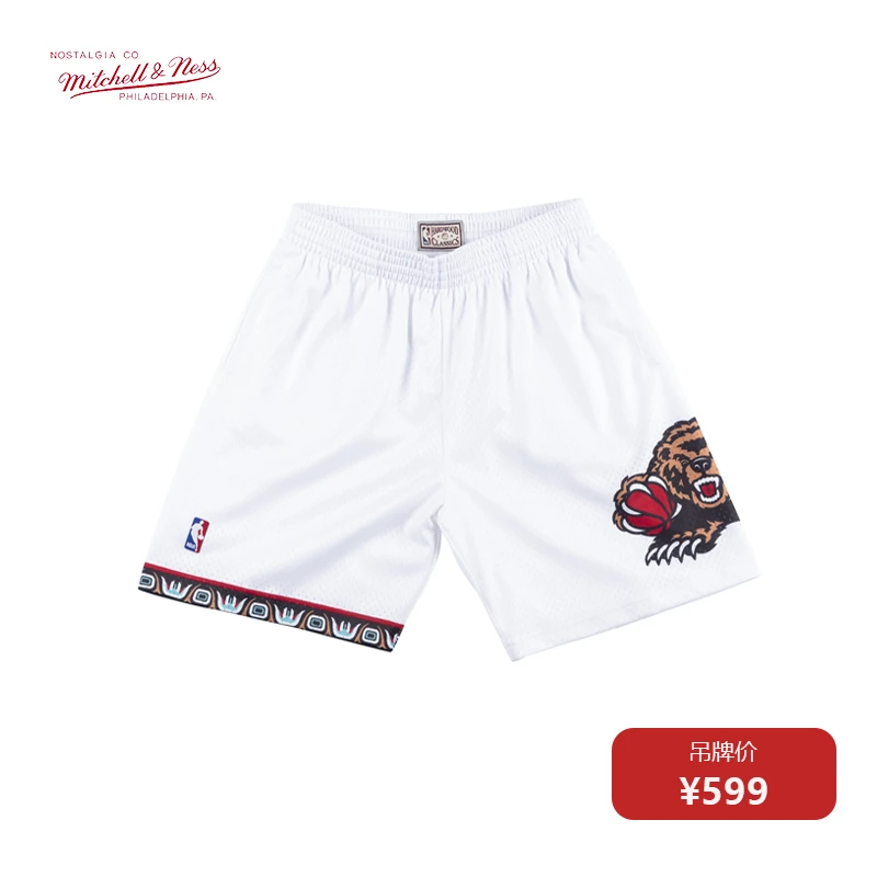 Mitchell&Ness MN-NBA灰熊毕比98年SW复古球裤运动篮球裤短裤潮C