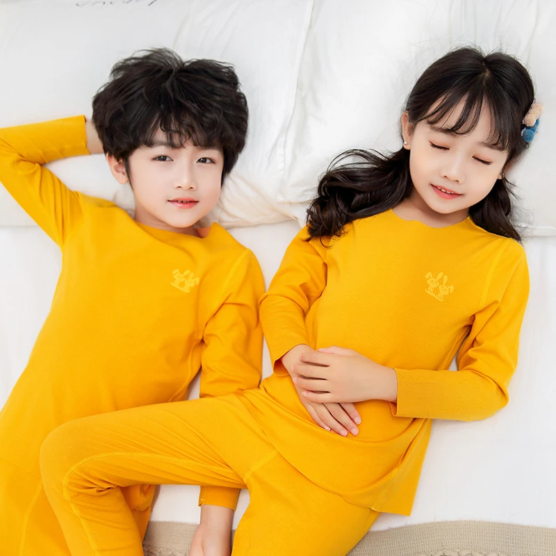 儿童内衣套装高弹男童秋衣秋裤宝宝中大童棉毛衫德绒女童保暖睡衣