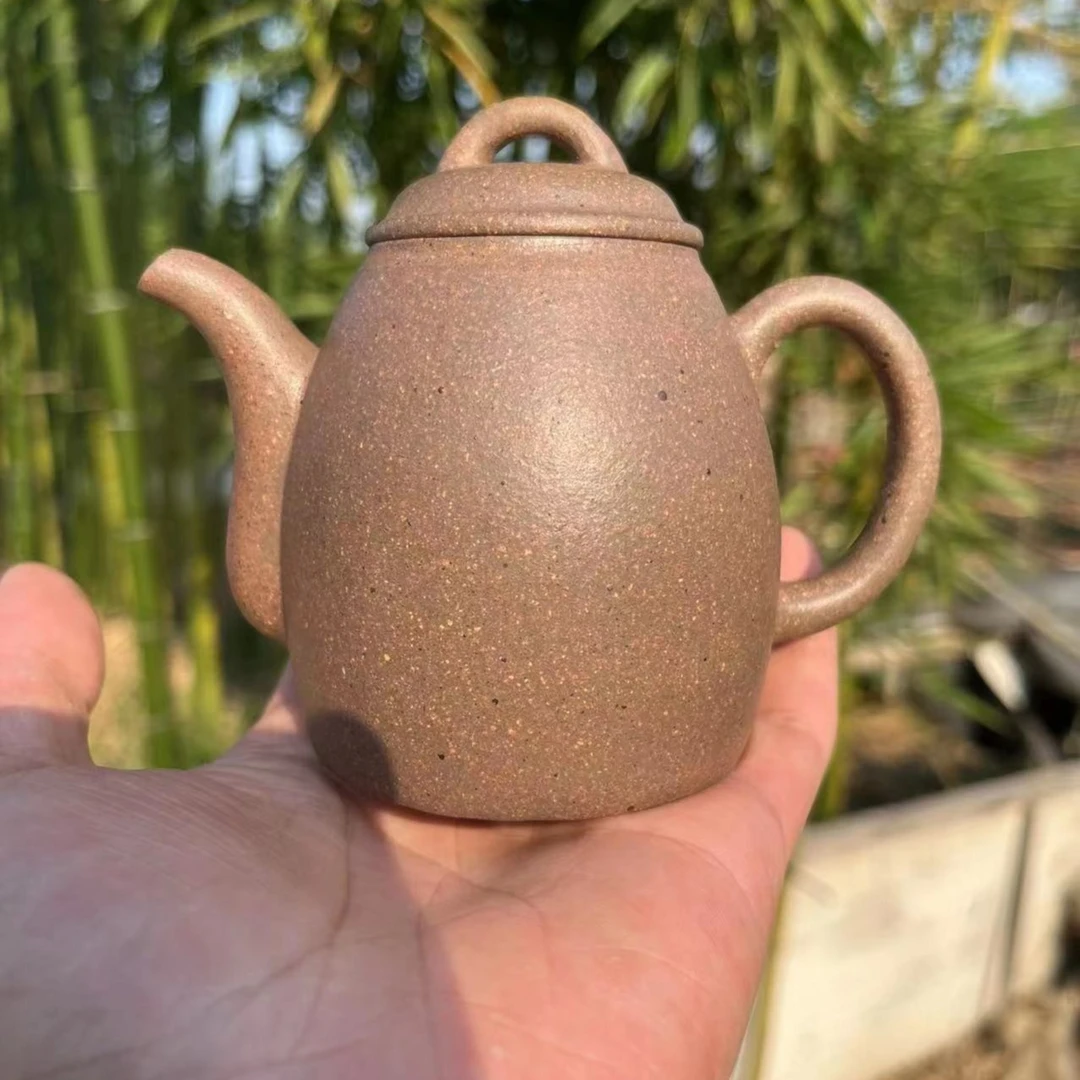 粗砂天青手磨料秦权紫砂壶