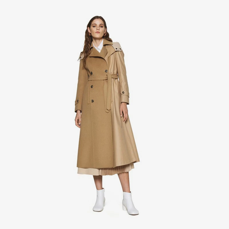 【预售 专柜12800】MaxMara 女士Weekend系列拼接大衣 Nurra