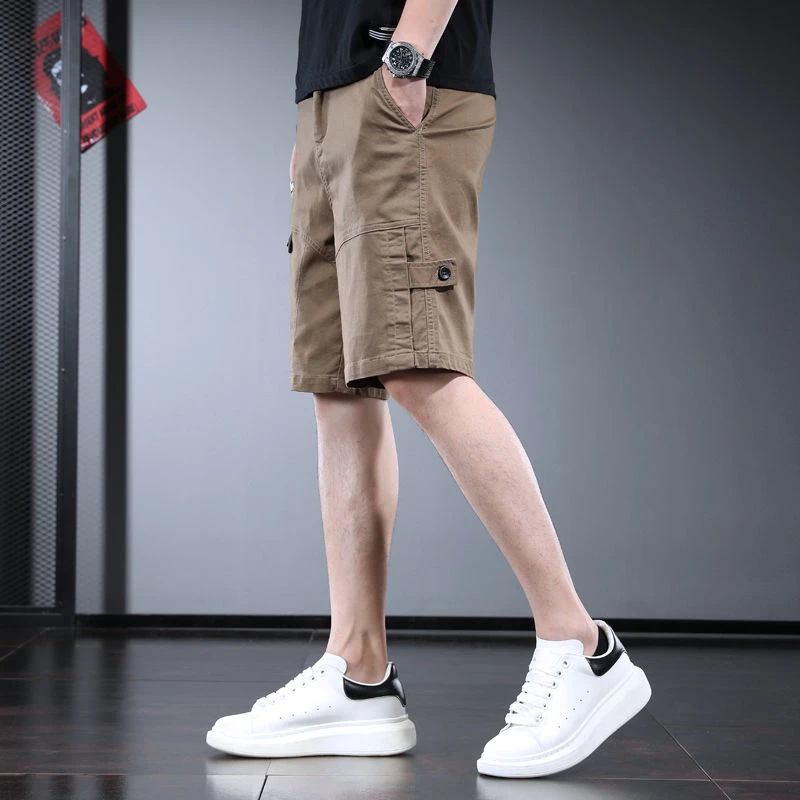 美式工装短裤男外穿宽松直筒五分男士休闲裤夏季潮牌胖子大码中裤