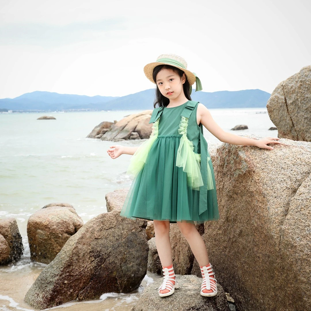 童装女童夏款梭织背心连衣裙3222027