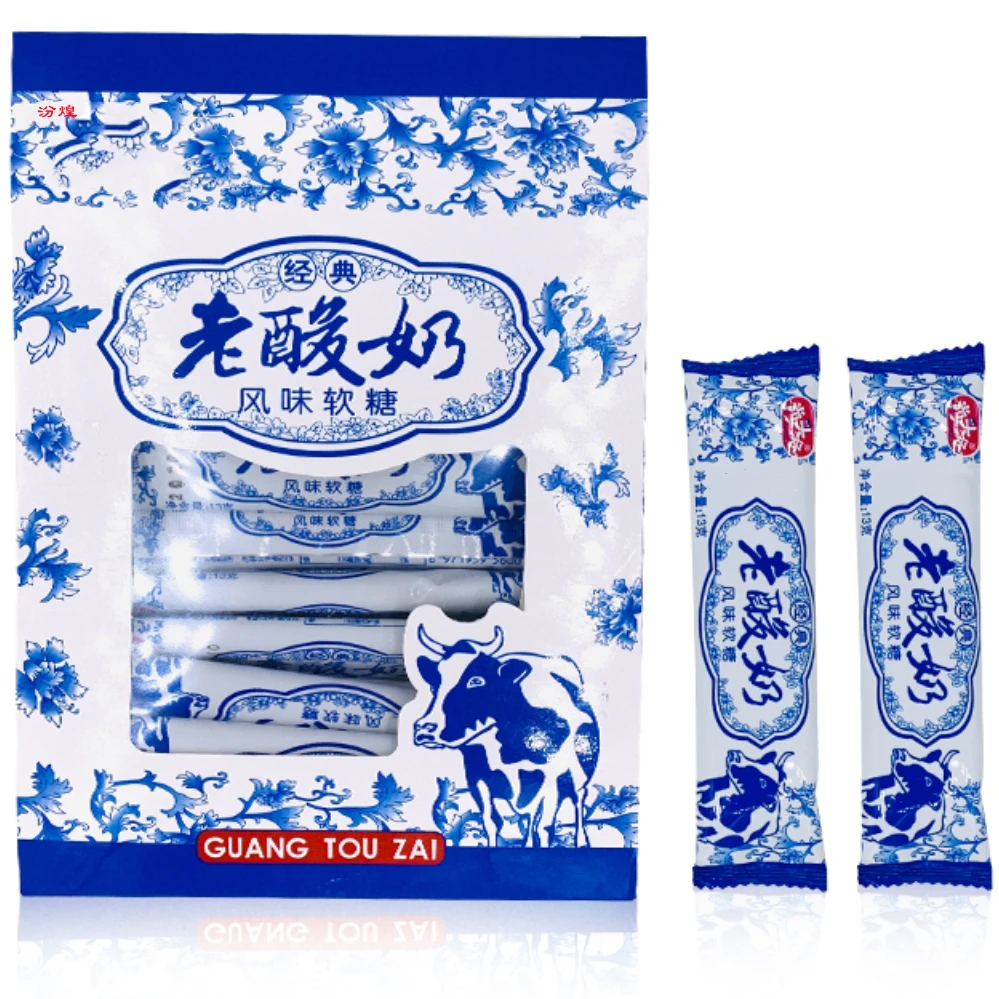 经典特色怀旧零食光头仔老酸奶390克/盒