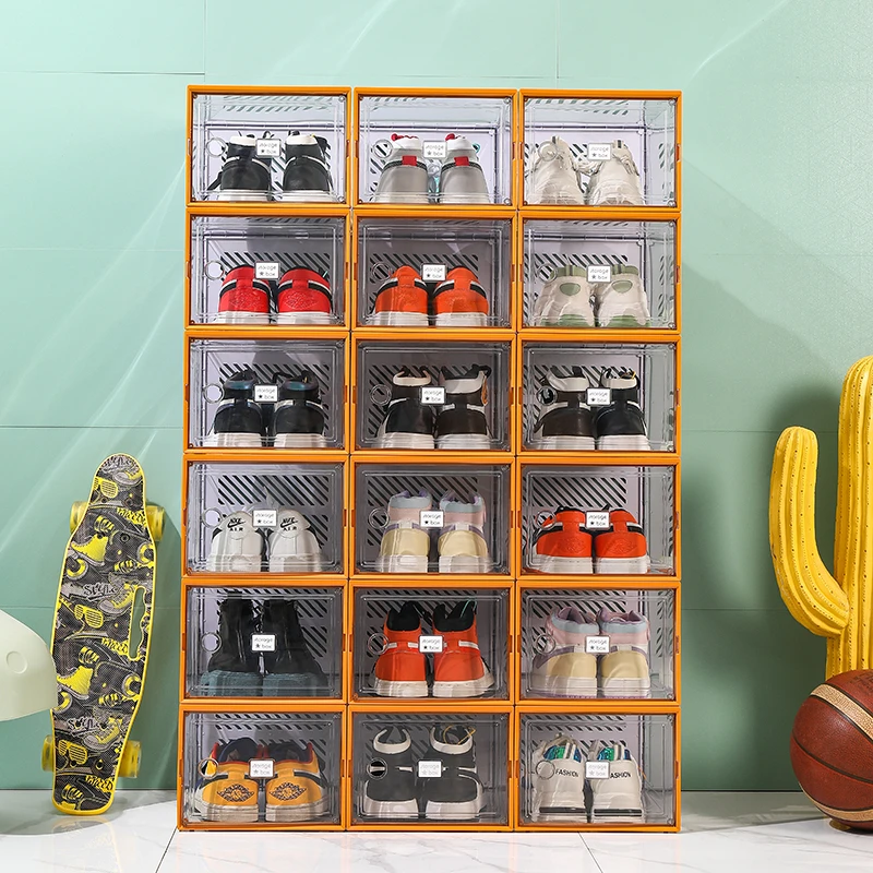 鞋盒收纳盒加硬大号半透明抽屉鞋收纳神器塑料鞋柜家用防氧化鞋盒