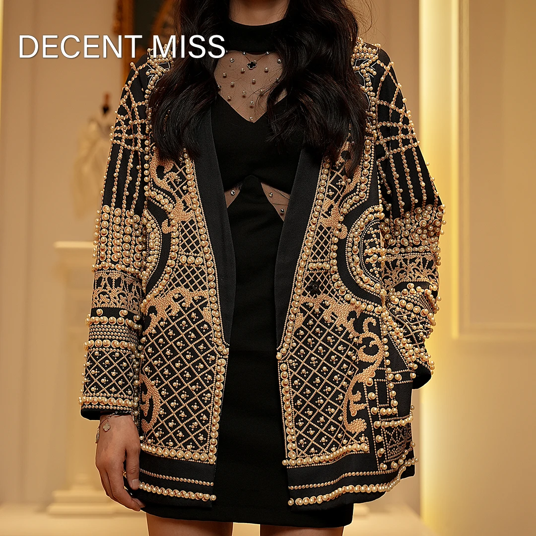 Decent miss 重工手工珠珠男女同款休闲外套WM-121