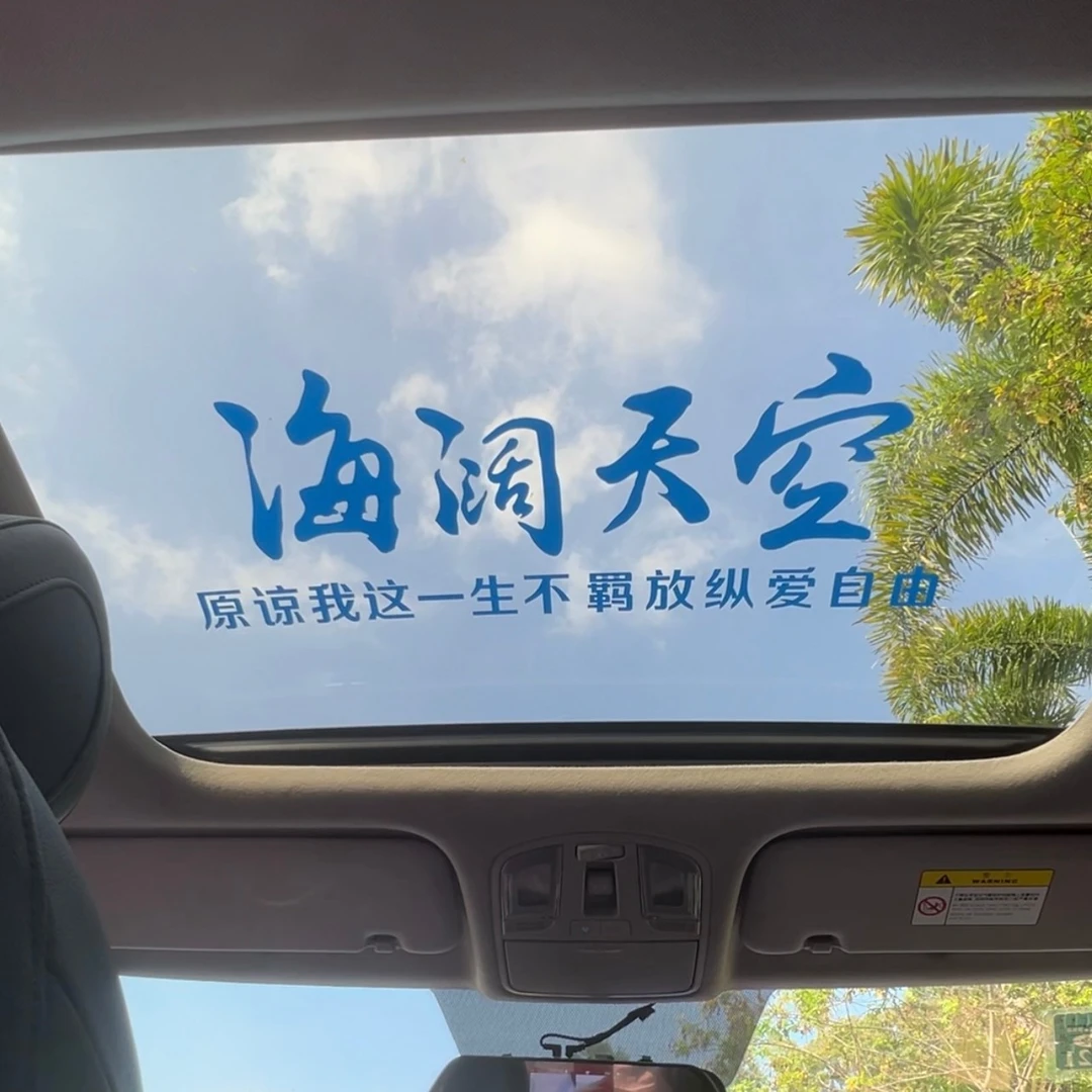 海阔天空车贴装饰天窗车贴