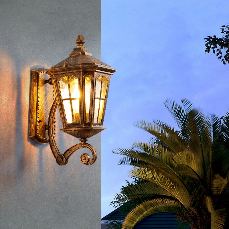 现代中式户外防水壁灯阳台走廊过道灯庭院外墙花园公园别墅大门灯