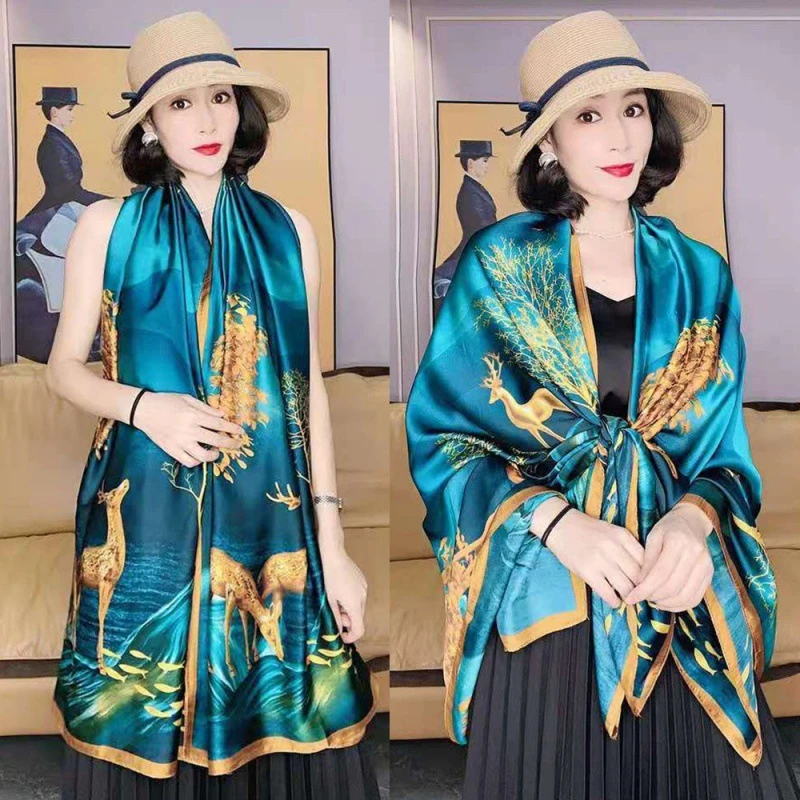 【定制款】时尚新款梦幻鹿丝巾90*170