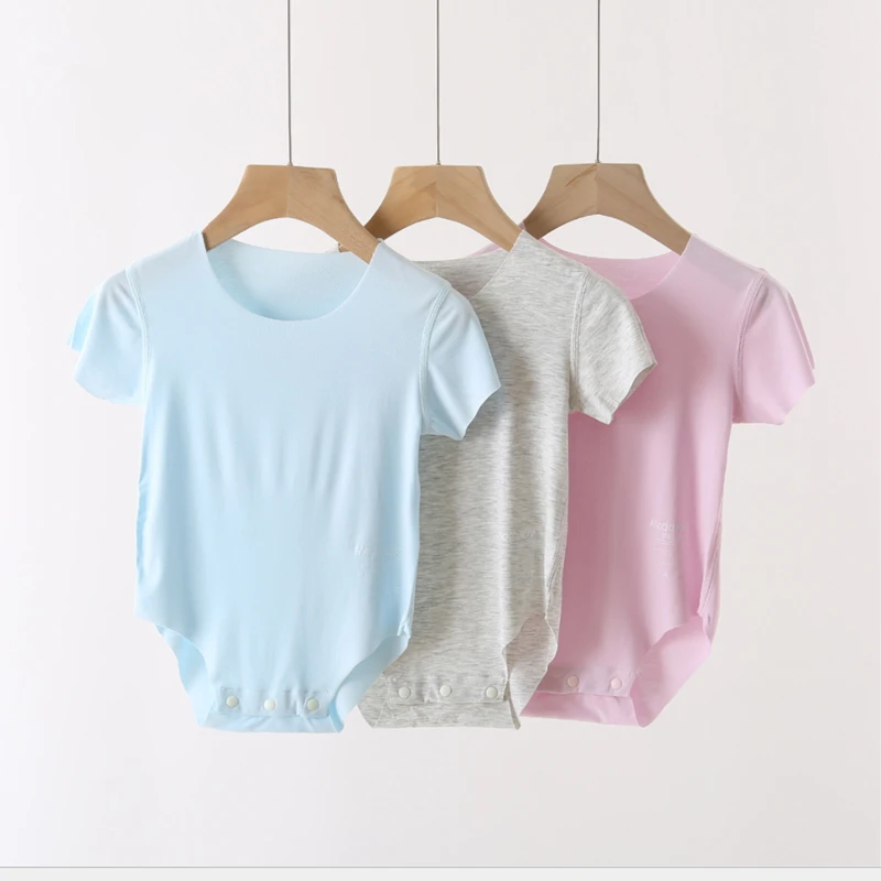 婴幼儿无骨包屁衣夏季薄款莫代尔新生儿衣服连体宝宝睡衣三角哈衣