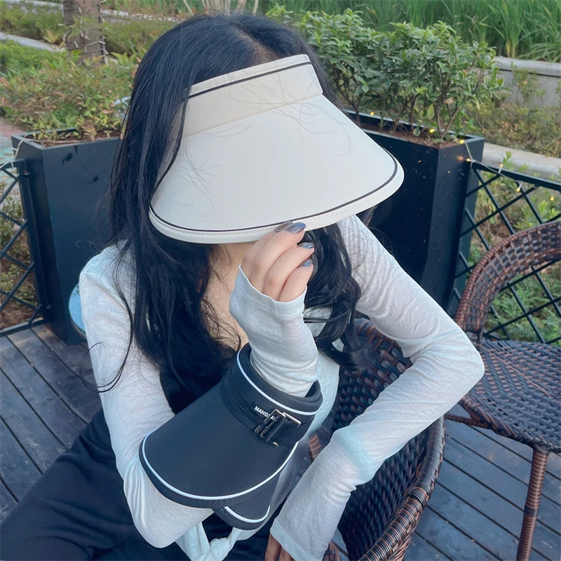 【可折叠 upf50+】防晒帽女士遮阳大帽檐空顶帽子防紫外线太阳帽