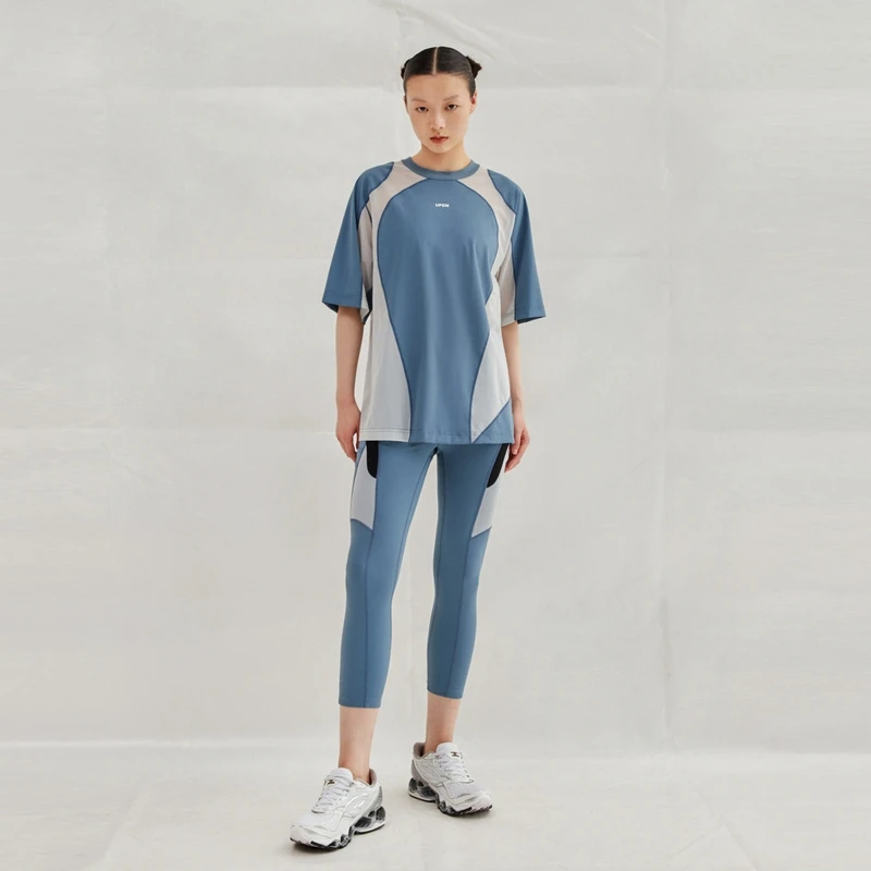 UPON PRO抗菌网纱拼接宽松透气健身运动瑜伽健身裤套装U1CX20025