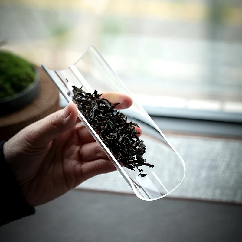 日式透明感赏茶器高硼硅玻璃茶道配件套装茶则茶拔功夫茶具零配