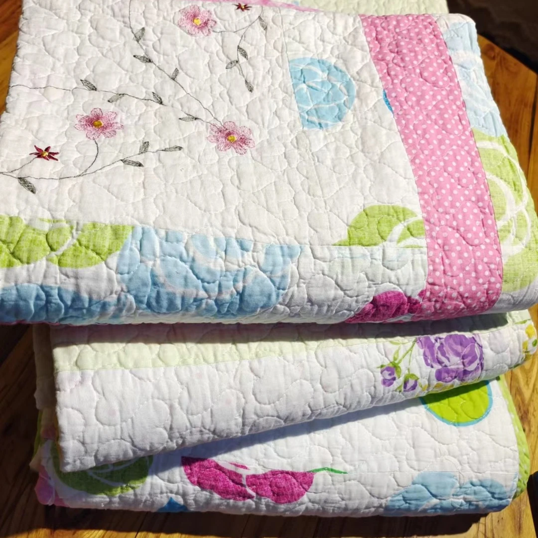 外贸绣花多用空调被