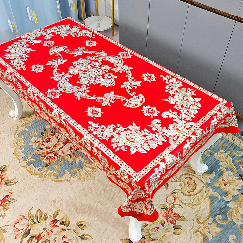 高档免洗pvc茶几垫长方形桌布防水防油防烫网红桌布餐桌垫台布
