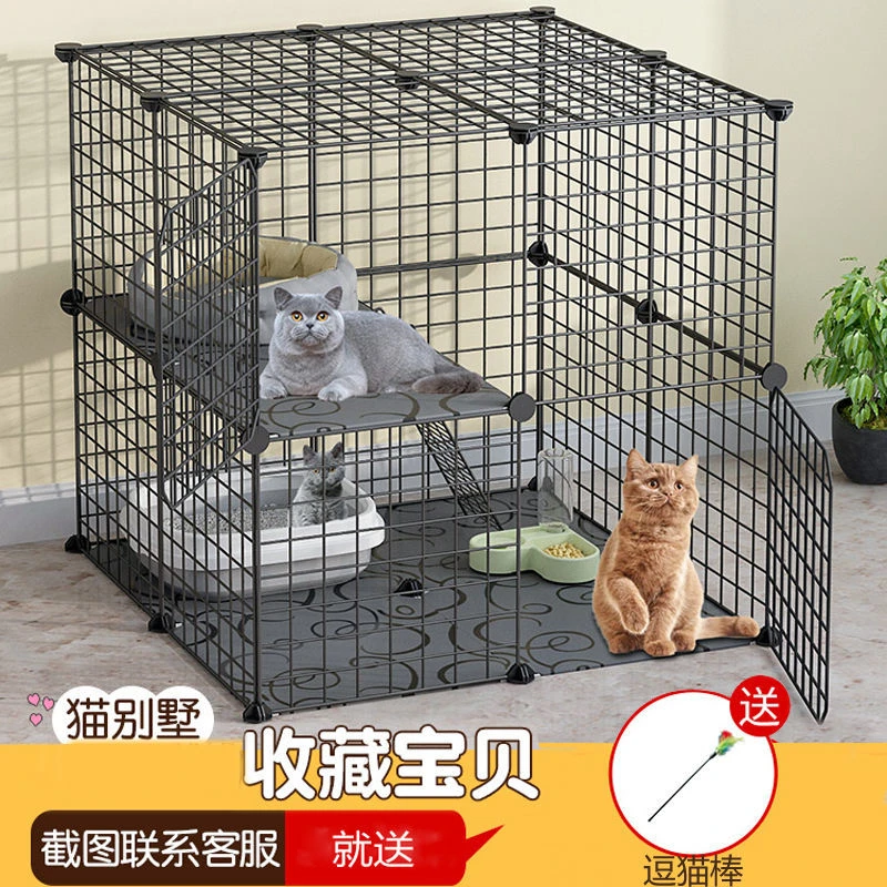 猫笼猫别墅清仓笼子家用室内猫舍带厕所超大自由空间小型猫咪猫窝