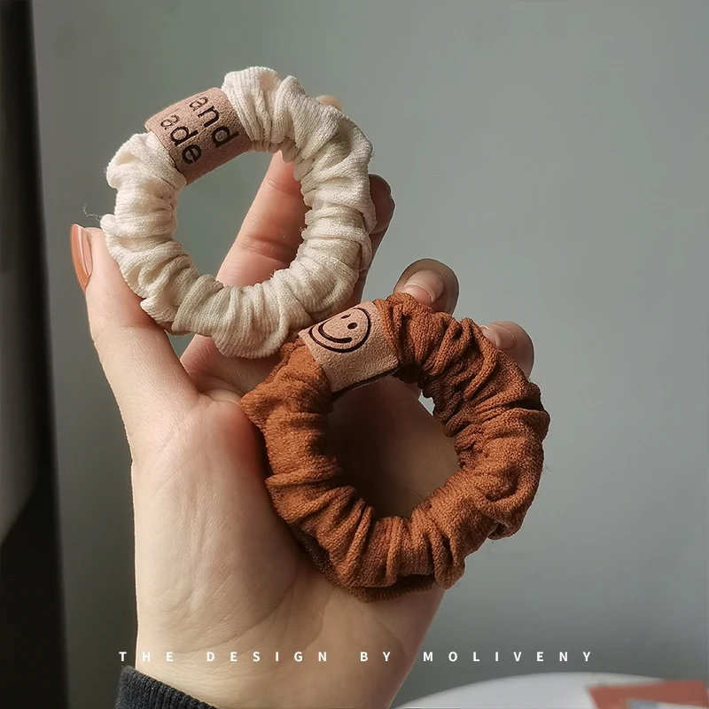 耐用加粗头绳丸子头发圈女高弹力不伤发简约皮筋女扎头褶皱绑发绳