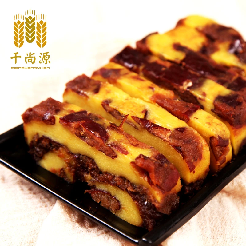 传统风味年糕自种黄米面原味红枣糕无核介糕切片油煎粗粮糕点500G