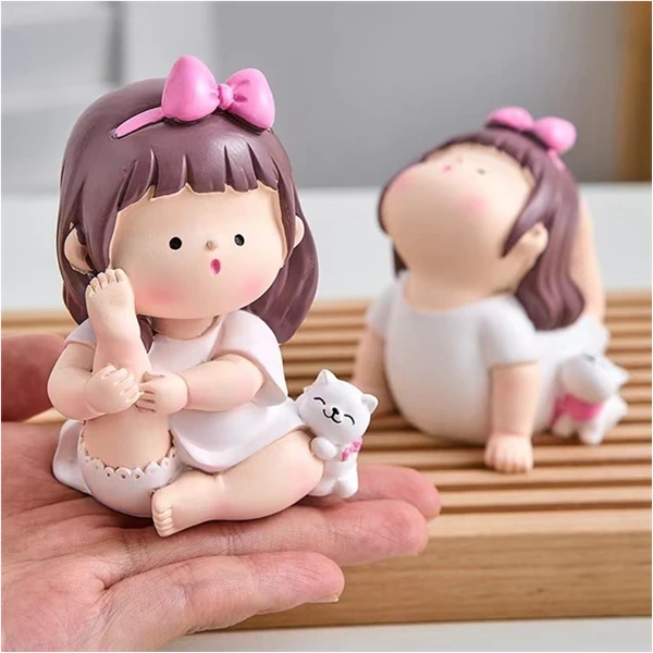 桌面网红办公室瑜伽女孩生日礼物摆件减压治愈系ins风家居装饰