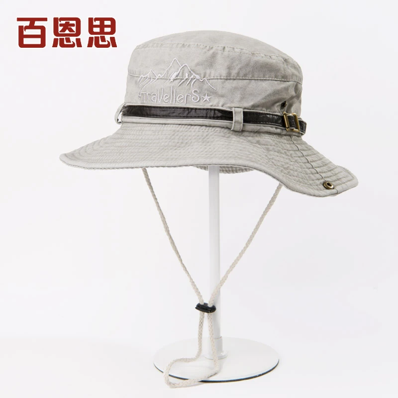 遮阳帽男士款春夏季夏天防晒防紫外线渔夫帽盆帽户外出游钓鱼帽子