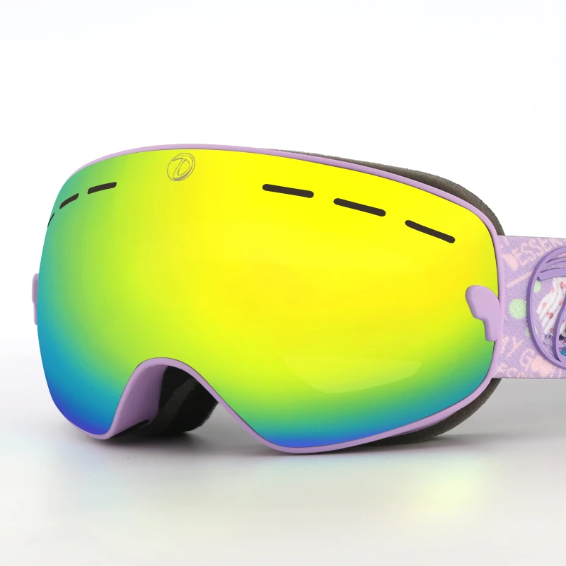 24款儿童滑雪镜双层防雾镜片亲子款滑雪护目眼镜大球面可卡近视镜