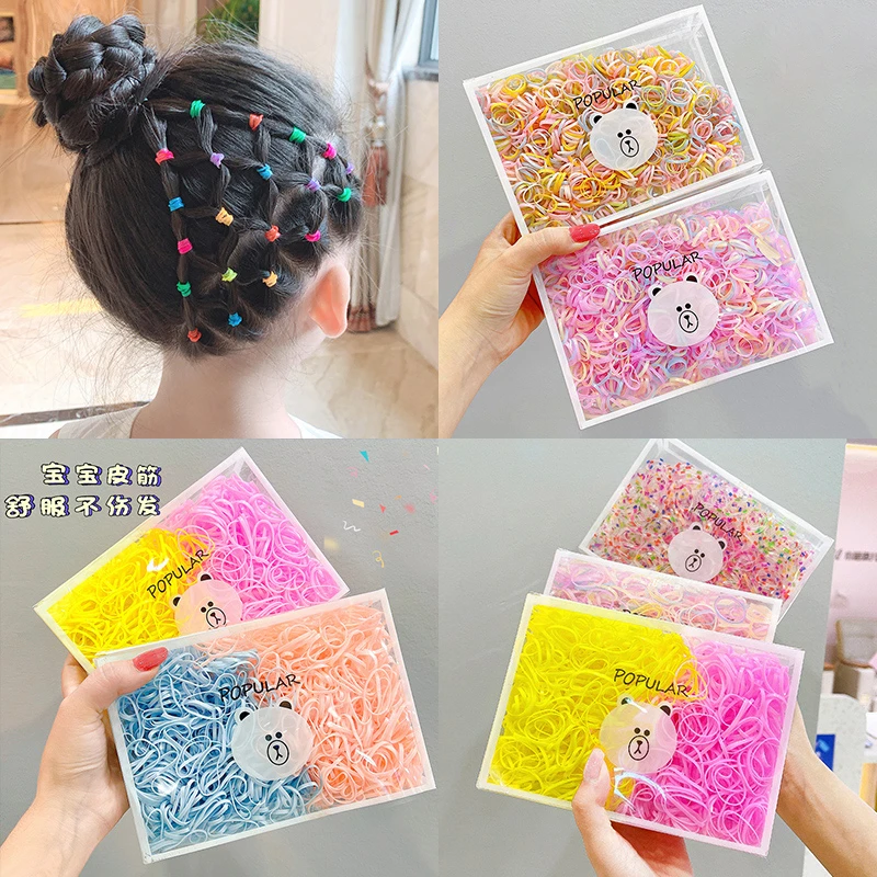 丹欣妮儿童可爱小皮筋弹力不伤发扎头绳女童脏脏辫小发绳婴儿编发