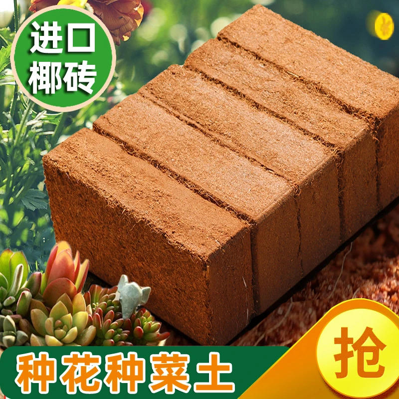 椰砖营养土养花阳台种菜脱盐种植通用型土壤大块耶砖椰糠专用花土