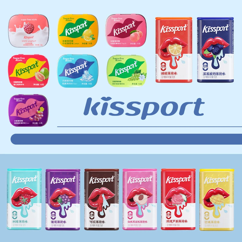 kissport 【6盒】C无糖薄荷糖果维生素C清新口气解馋办公室零食即食