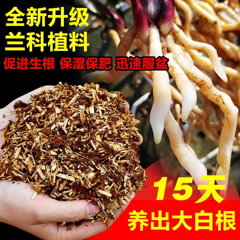 兰花专用土纯杉树木屑兰花营养土透气防虫防烂根烧根生根快长芽快