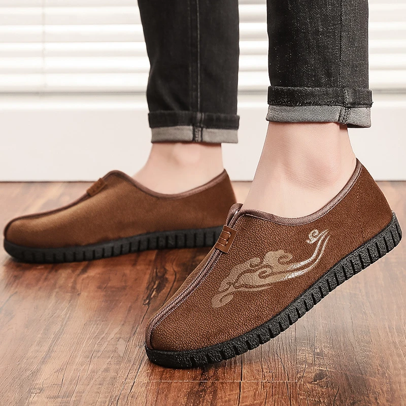 春秋老北京布鞋复古中国风一脚蹬单鞋舒适休闲鞋舒适软底潮男鞋子