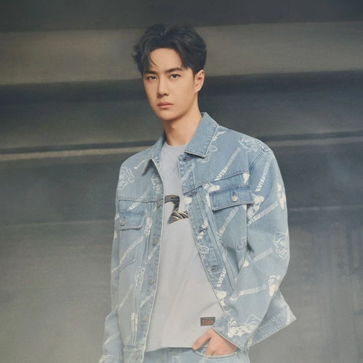 【王一博同款】EVISU 春夏新款满地潮流牛仔外套2ESHTM2DJ718LFCT