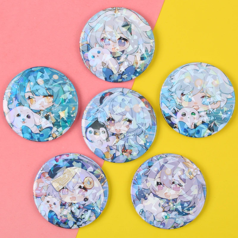 游戏角色原创徽章钟离温迪凝光刻晴可莉胡桃甘雨魈动漫周边精美