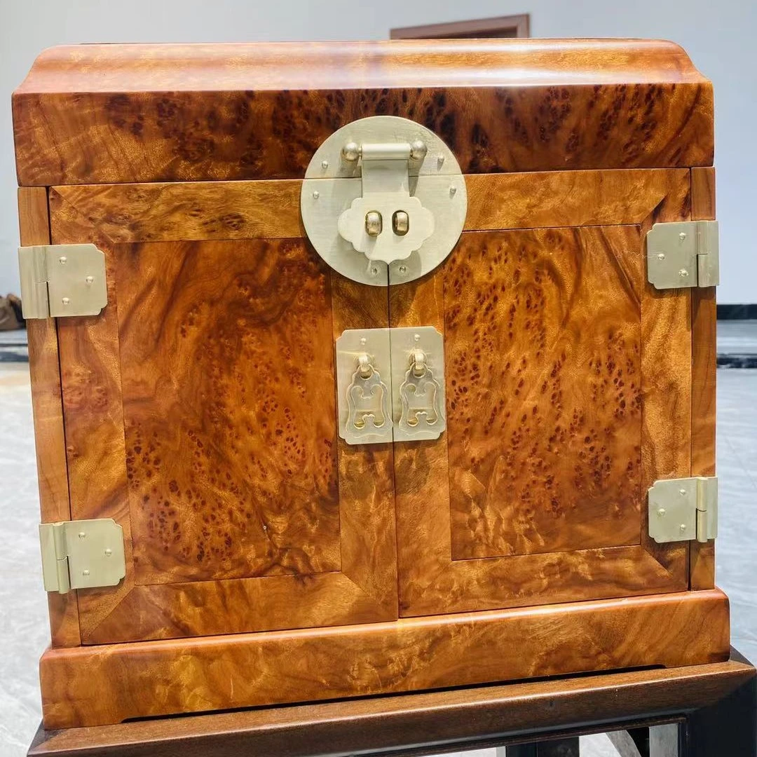 四川小叶桢楠官皮箱收纳盒复古带锁