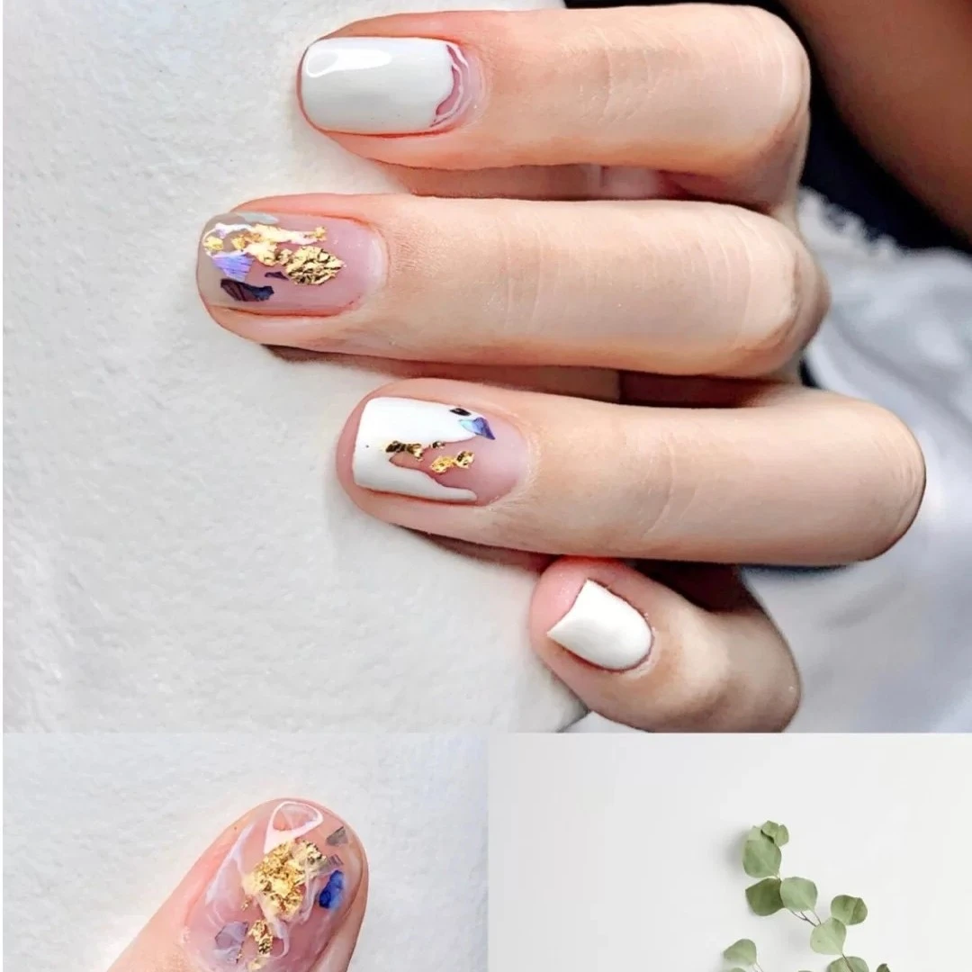 【免照灯】【白芷】朵媛儿美甲贴甲油膜22指/套持久防水穿戴甲简约