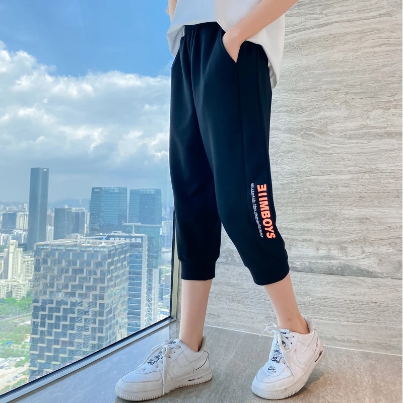 七分裤夏季薄款儿童短裤夏款外穿洋气中大童运动休闲裤子