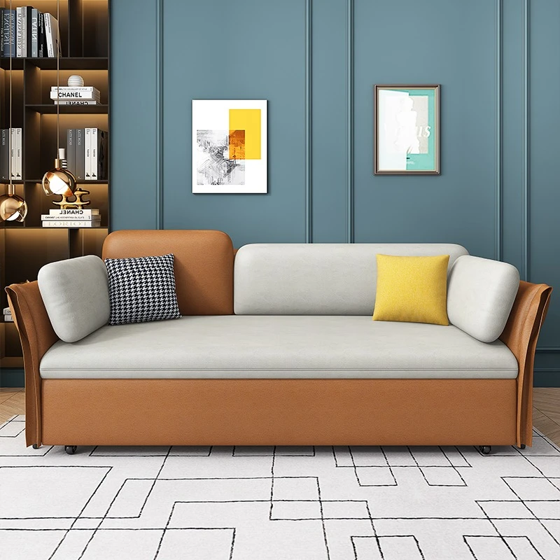科技布伸缩沙发床两用储物多功能可折叠双人1.5米小户型客厅1.8