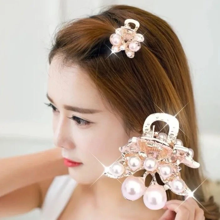 锌合金亚克力发饰 【3个装】小号抓夹发夹