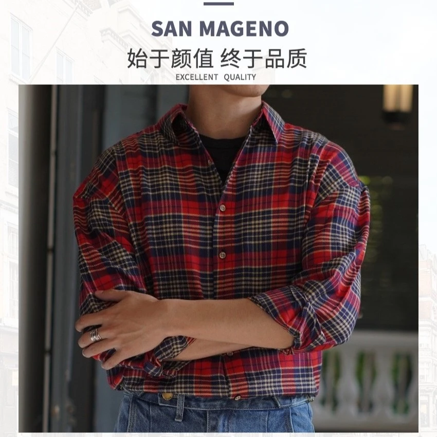 休闲衬衣时尚复古