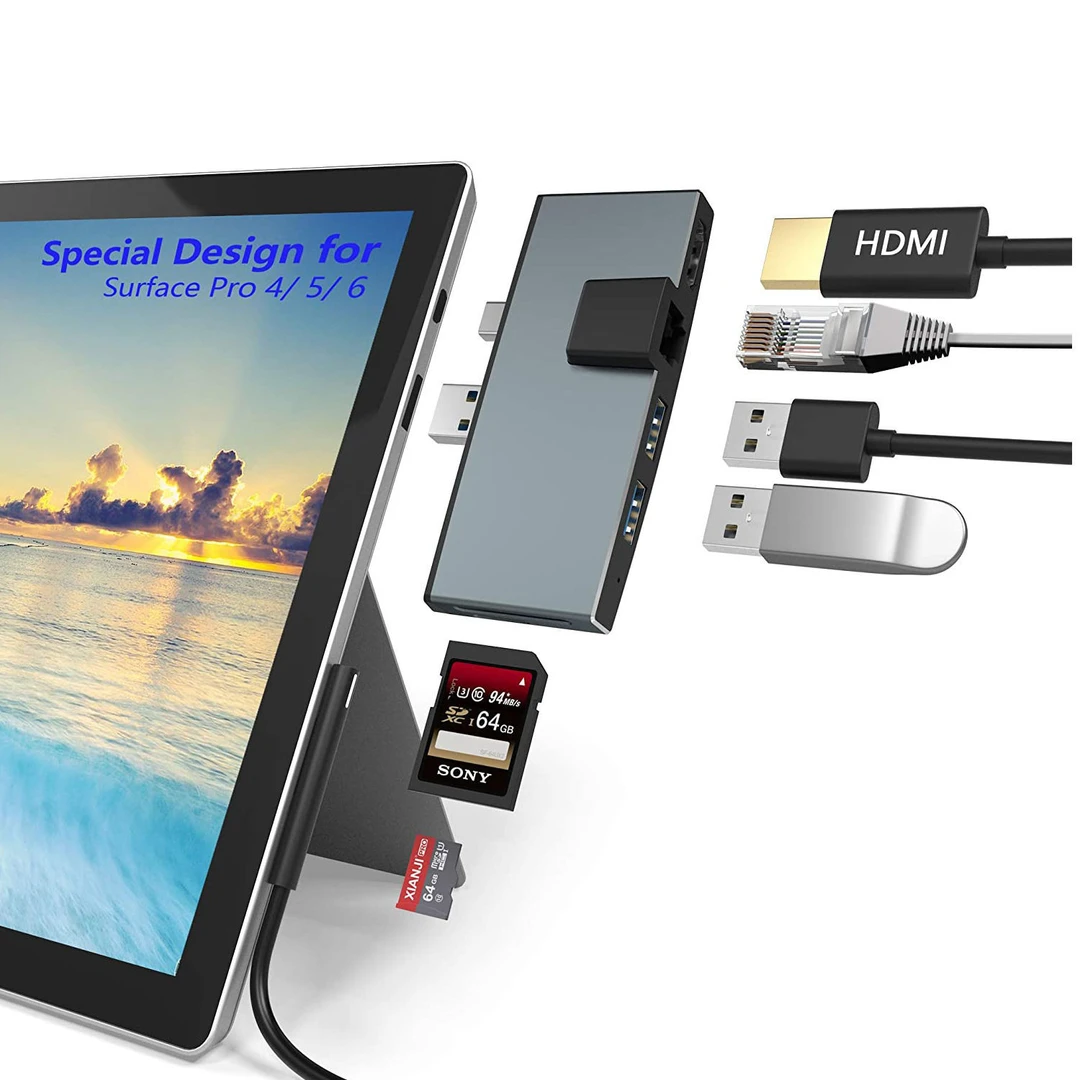surface拓展坞支持 pro4/5/6笔记本多功能转换USB3.0HDMI高速网口