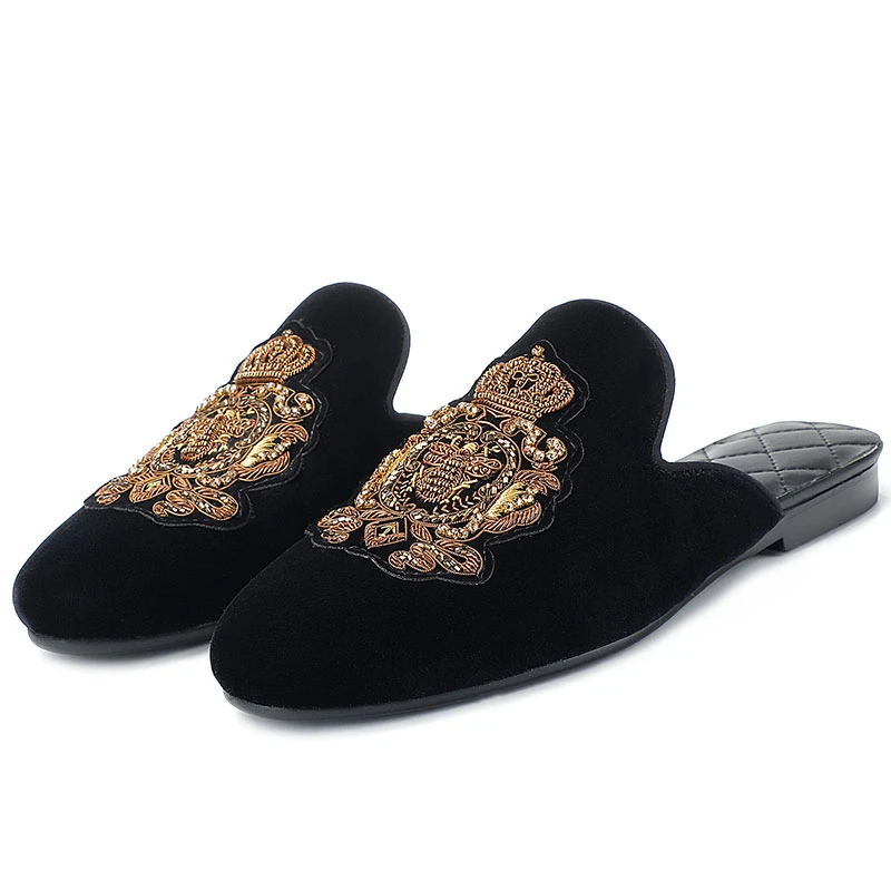 时尚休闲包头半拖鞋男一脚蹬户夏季外穿拖鞋懒人鞋无后跟半托男士