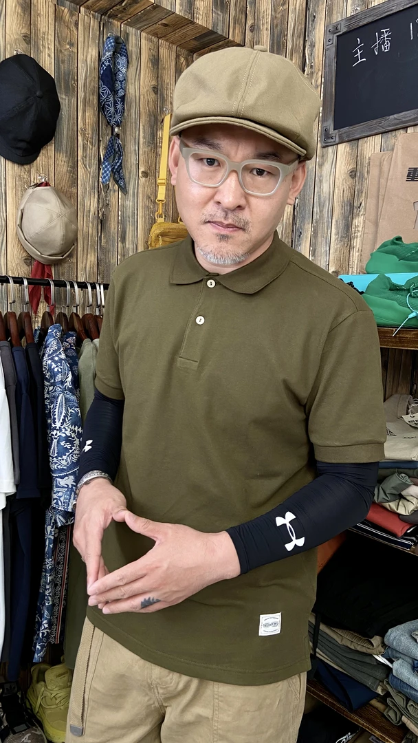 美式复古翻领短袖Polo衫 9117
