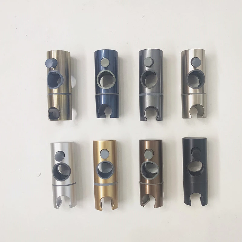 黑色金色玫瑰金淋浴杆中叉可调节花洒底座免钉喷头架淋蓬头升降器
