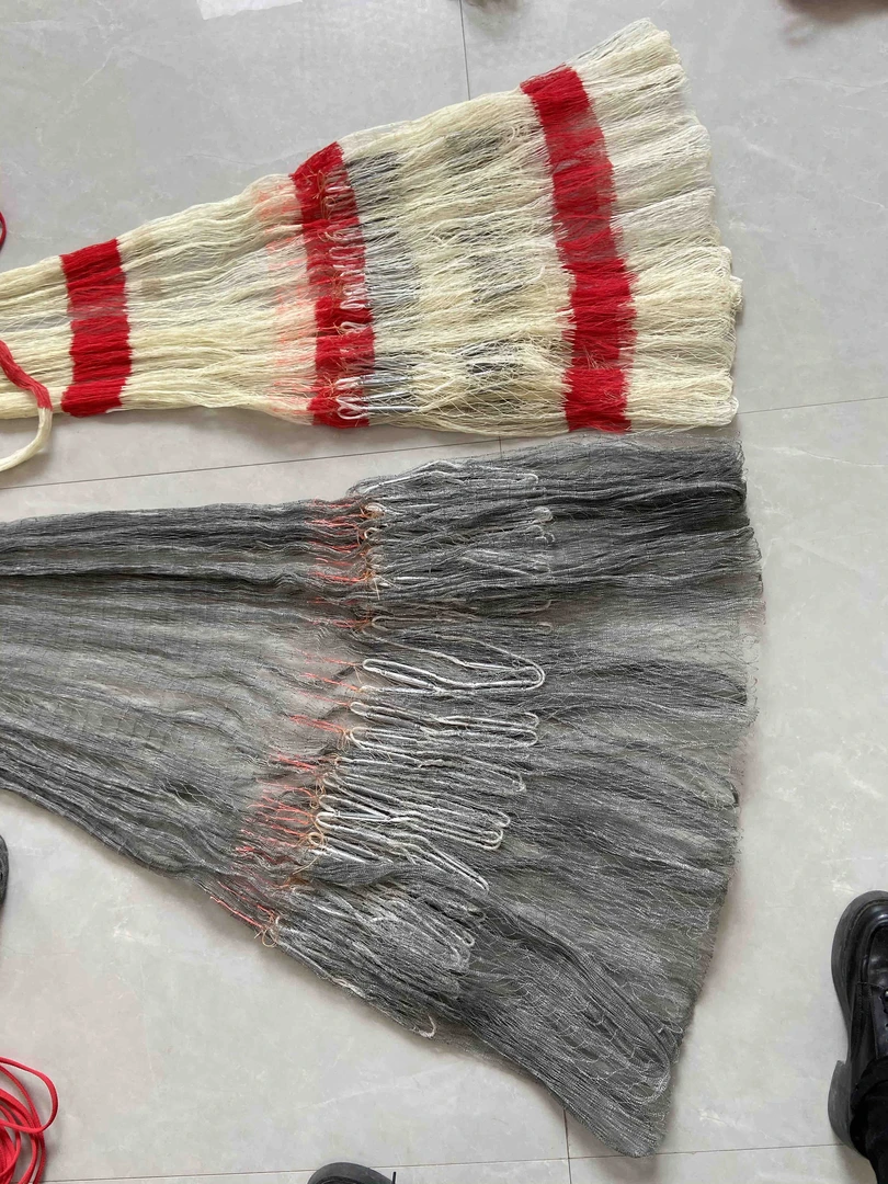 大力马一指四米左右撒开直径六米左右全网重八斤。