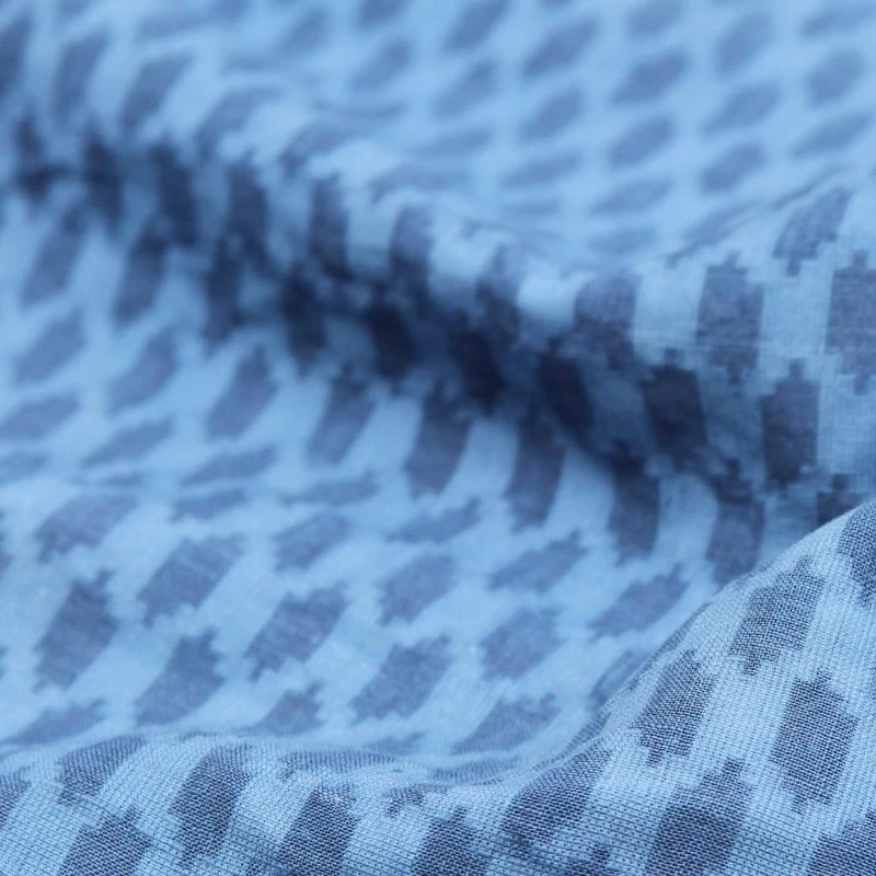 纯手工靛蓝染小窗户格布 木染DIY布艺原料 植物染