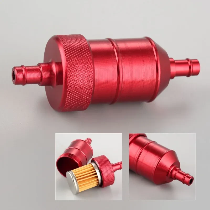 摩托汽油滤芯过滤器汽滤铝合金滤芯油杯可更换滤芯燃油滤8mm款