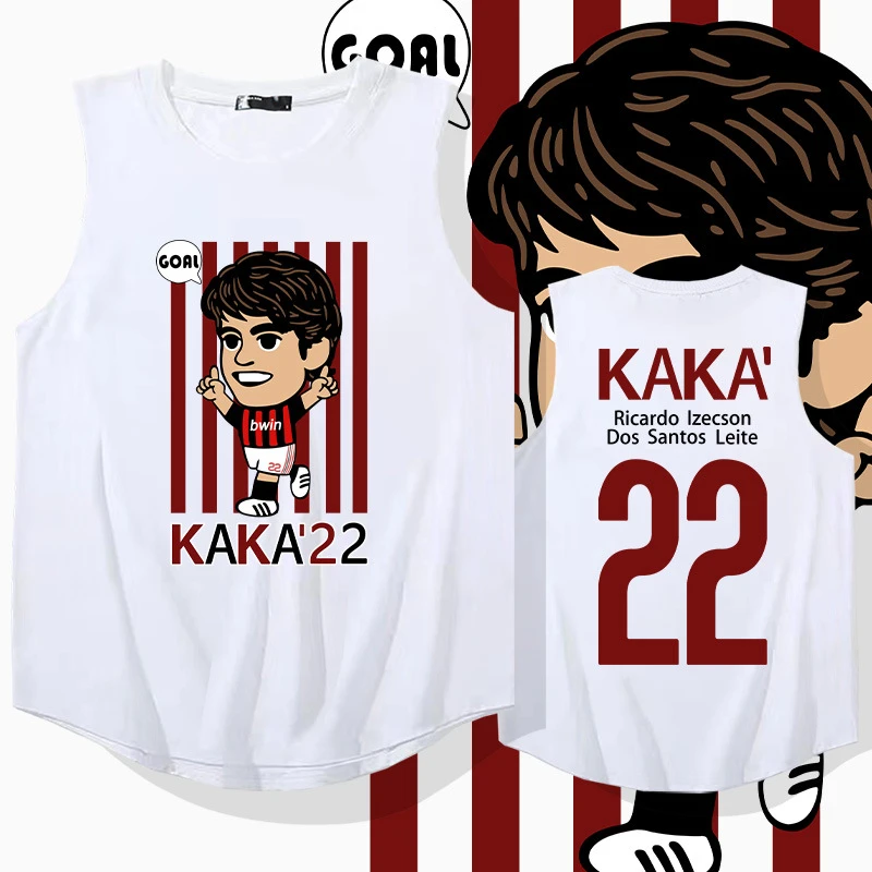 卡卡短袖背心无袖速干T恤男女kaka22号足球衣服圣西罗王子训练服