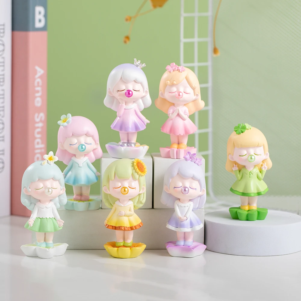 【拆盒】花间的Angel盲盒卡通女孩公仔手办创意装饰摆件学生礼品