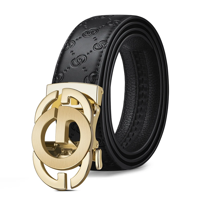 保罗男士皮带新款真皮自动扣腰带男学生韩版真牛皮年轻人裤腰带男