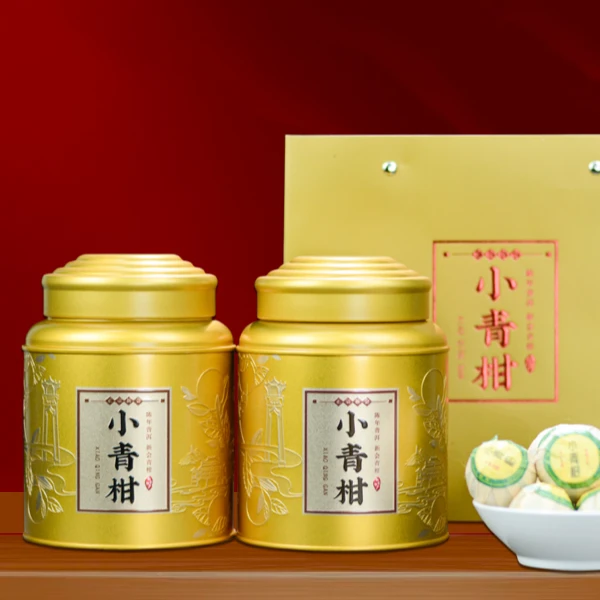 广东新会小青柑云南宫廷普洱茶（8年老树柑+10年内料）罐装500g