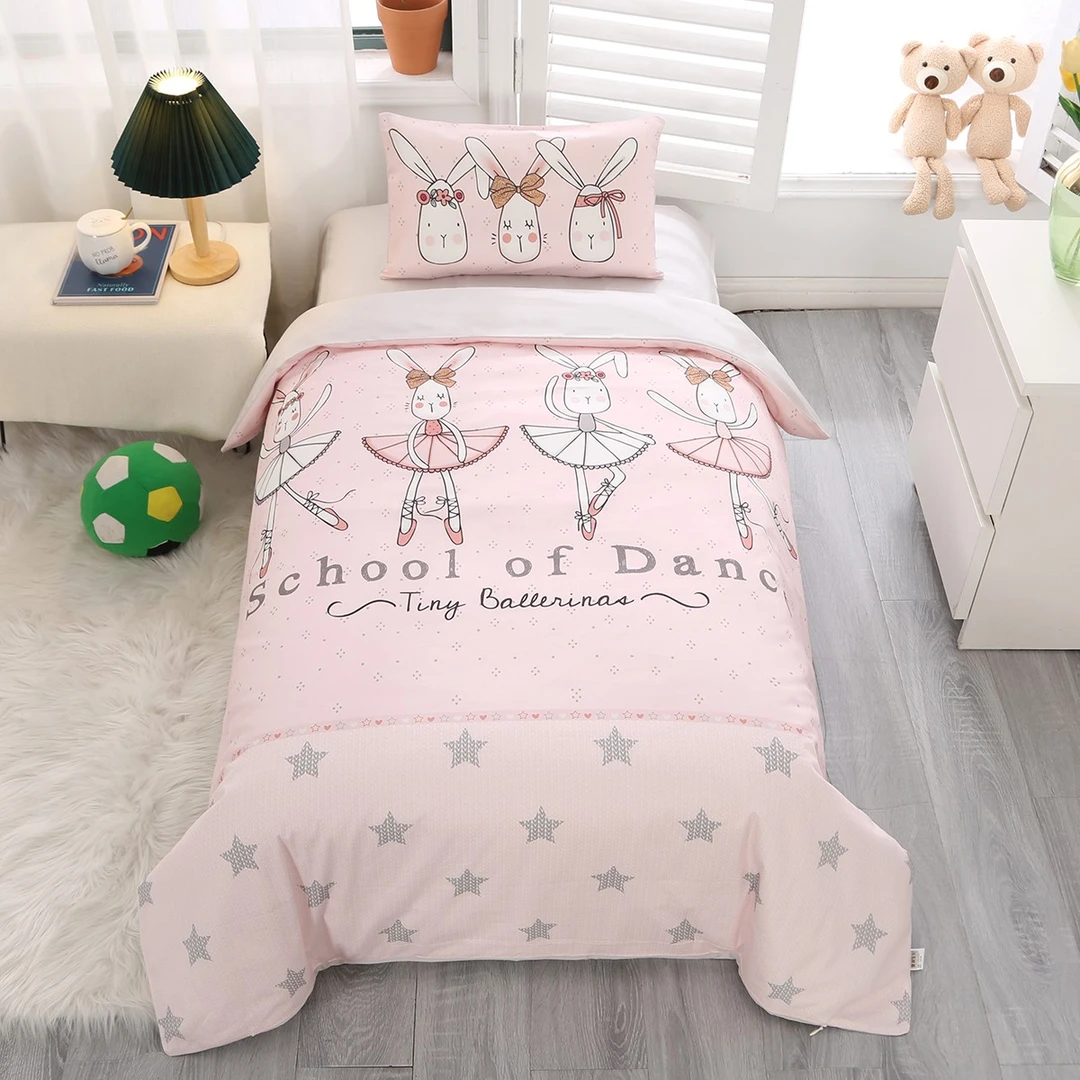 儿童床品三件套 纯棉材质幼儿园可用三件套印花